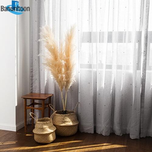 Hot Sale Cortinas Dormitorio American Gray Light-transmitting Luxury Thicker Tulle For Living Room Sheer Screen Bedroom