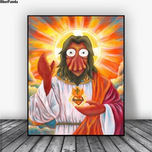 Futuramaes Zoidberges Jesuses Canvas Prints Picture Modular Paintings For Living Room Poster On The Wall Home Decor