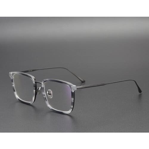 Titanium Oversized Eyeglasses Men Vintage Square Glasses Frame Optical Myopia Prescription Spectacle Frames Clear Eyewear Oculos
