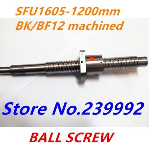 Best Price Precision SFU1605 Ball Screw Set :1xSFU1605 BallScrew L1200mm + 1x1605 Ball Nut + end machined For CNC parts