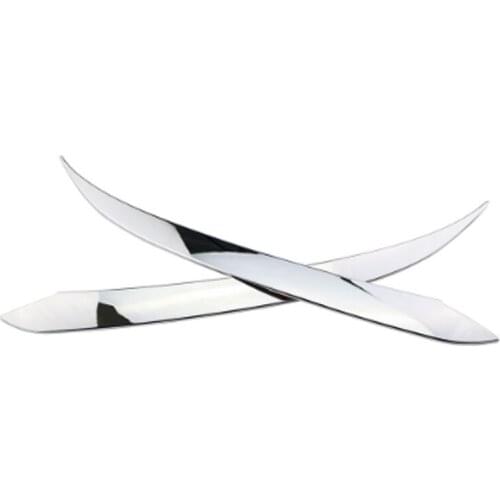 Foal Burning ABS Silver Car Front Headlight Trim Cover Head Lights Sticker For Hyundai Tucson 2015 2016 2017 Accessories