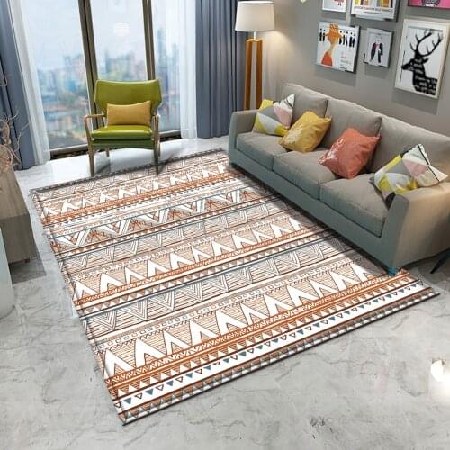 Floor Carpet For Living Room Bedroom Home Decorative Crapet Fashion Indian style Printed Flannel Area Rug Printed Room Area Rug