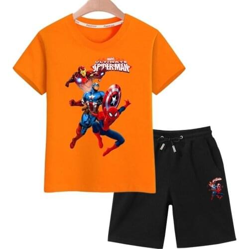 New Fashion Summer Childrens Clothes Sets Short Sleeves T-shirt+Shorts Baby Boys Clothing Kids Suit Boys