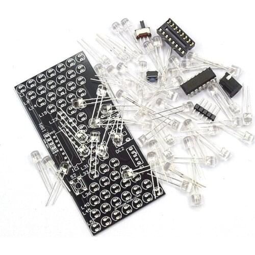 Taidacent Electronic Circuit Learning Kit DIY Hourglass Kit Fun Electrical Educational Kit Welding Single-Chip LED Lamp DIY Part