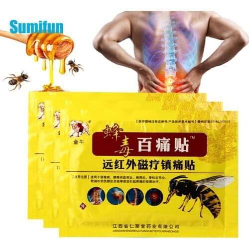 24pcs Bee Venom Pain Relief Patch For Lumbar Spine Rheumatoid Neck Shoulder Body Sprain Orthopedic Stickers Arthritis Plasters