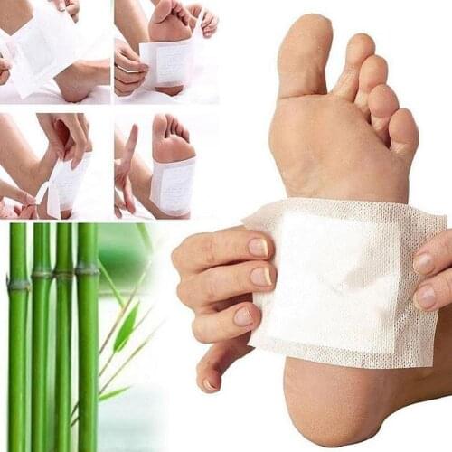 20 Pcs (10 Pcs Patches (10 Bags) 10 Pcs Patches) Detox Foot Patches Slimming Herbal Adhesive Cleaning Body Toxins Feet Stickers