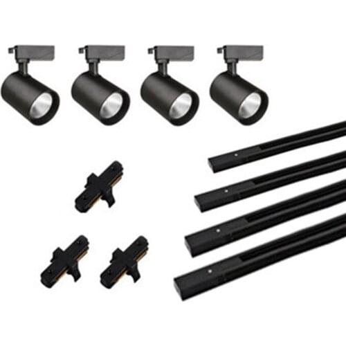 Complete set of Led track lights 20W 30W 40W COB track lights, used for shop , track lighting in clothing stores