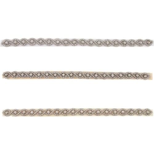 Crystal Wedding Dress Belt Bride Bridesmaid Party Prom Diamante Applique Sash