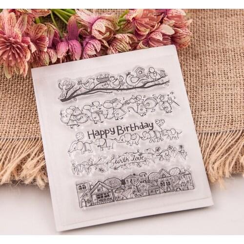 Birthday Clear Stamp/Seal for DIY scrapbooking/photo album Decorative clear stamp sheets A1868