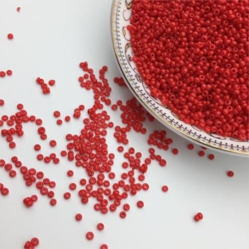 1.8mm 2mm 3mm 4mm 60g/lot Painted Seed Spacer Beads Glass Beads for Sewing Jewelry Handmade DIY Earring Necklace Red Spangles