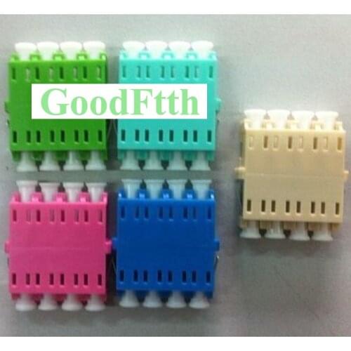 Fiber Adapter Adaptor Coupler LC-LC Quad Reduced Flange Flangeless with Windows GoodFtth 100pcs/lot