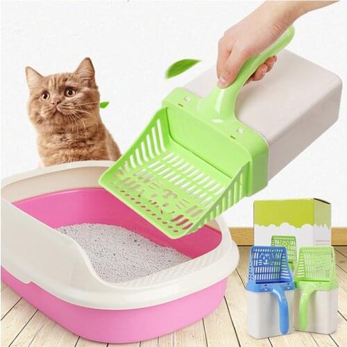 Magical Cat Litter Scoop Convenient Plastic Cleanning Tool Puppy Kitten Poop Shovel With Garbage Box Pets Cats Supplies