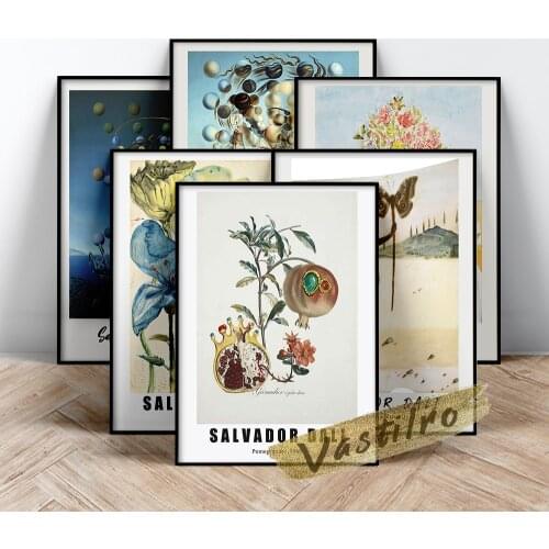 Salvador Dali Museum Exhibition Poster, Galatea Of The Spheres Canvas Painting, Retro Dali Prints, Salvador Surrealism Wall Art