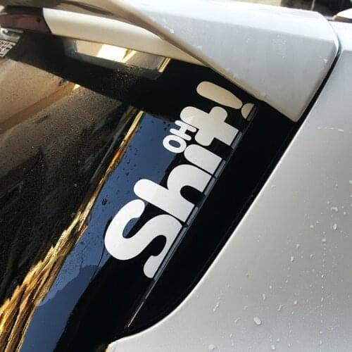 GalonDeco OHSHIT Funny Reflective Car Stickers Decals Creative Car Motorcycle Decoration Stickers Rear Windshield