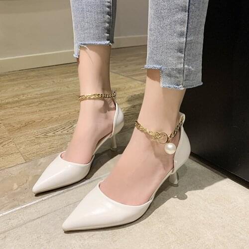 Vogue Summer New Vogue Small Fresh High Heels Thin Heels Single Shoes Concise Elegant Womens Shoes Temperament Wild Pumps