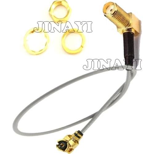 10pc Gray IPX U.fl IPEX TO SMA Right Angle Female Pigtail Antenna Cable Adapter 1.13 1.13mm 10cm 20cm 30cm