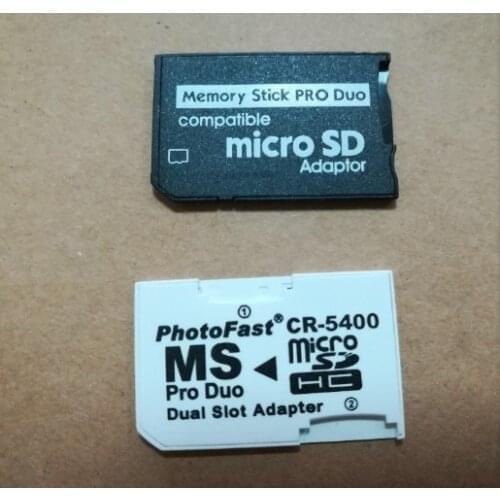100pcs Single or Dual Micro SD TF to Memory Stick MS Pro Duo Adapter CR-5400 CR5400 CR 5400