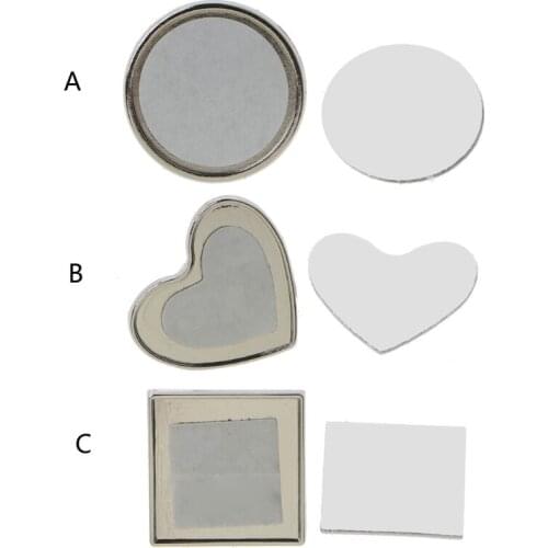 667E Sublimation Blanks Badge Board Ornaments DIY Heat Transfer Badge Single-Sided Pendants Badge for Sublimation