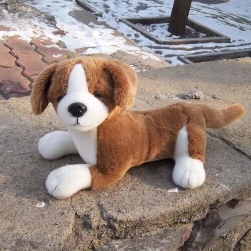 Large 50cm brown prone dog plush toy soft doll high quality birthday gift b4878