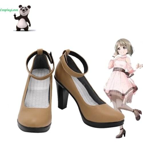 CosplayLove LOVELIVE Love Live! PERFECT Dream Project Kasumi Nakasu Brown Cosplay Shoes Long Boots Leather Custom Made