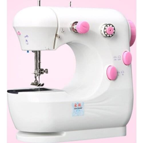 Electric Sewing Machine with Night Light Multifunctional Mini Self-Winding Lockstitch Machine Home Double Thread Clothes Stitch