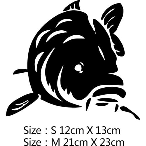 Creative Car Sticker Mad Fish and Fishing Funny Decal Car Window Decoration Waterproof KK Vinyl 12*13CM