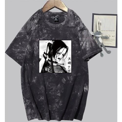 Nana Osaki T-shirt Print Fashion Short Sleeve Round Neck Tie Dye Anime Tops