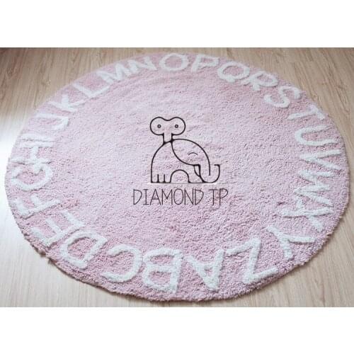 INS Nordic style 26 letters cotton texture mats childrens room mats home decoration outdoor picnic mats