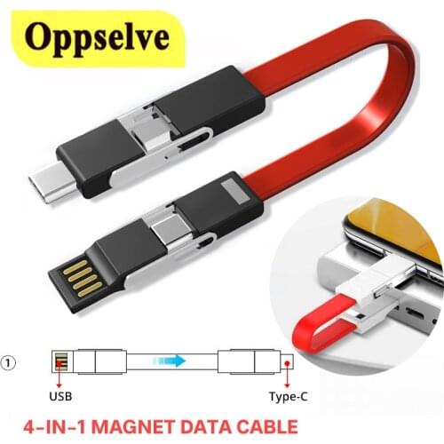Micro USB C Cable Fast Charging Data Cable For Samsung Huawei Xiaomi Microusb Powerbank Pd Charger 4 In 1 Keychain Type C Cable