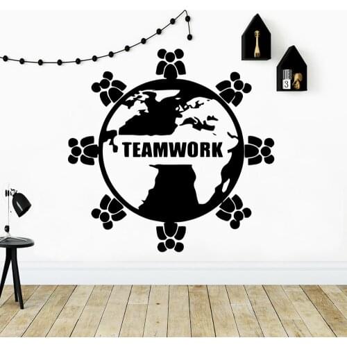 Colorful team work Wall Sticker Home Decor for Living Room Company School Office Decoration Decal