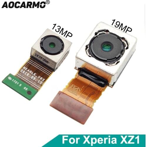 Aocarmo For Sony Xperia XZ1 G8341 G8342 SOV36 Front Face Rear Back Camera Module Flex Cable 13MP 19MP