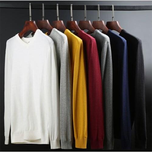 MRMT 2021 Brand New Mens Sweater Fashion Cotton Sweater for Male Pullover V Collar Long Sleeve Tops Sweater