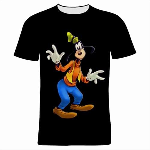 Goofy Disney Movie Mens T-shirts Summer Short Sleeve Boy Girl Kids T Shirt 3D Print Cartoon Anime Womens Clothing