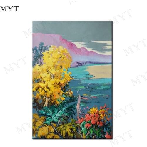 MYT 100% Hand-painted The Countryside In Autumn Paintings Modern Home Decor Wall Art Picture Oil Painting On Canvas Unframed