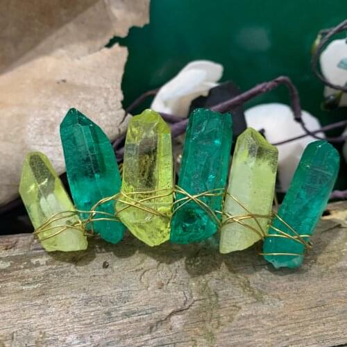 Natural stone jewelry raw crystal hairpin hair comb hair accessories witchcraft accessories shooting women gifts