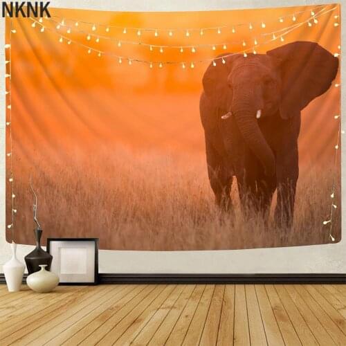 NKNK Brand Elephant Tapestry Animal Wall Tapestry Plant Rug Wall Psychedelic Home Tapestrys Wall Hanging Boho decor Hippie