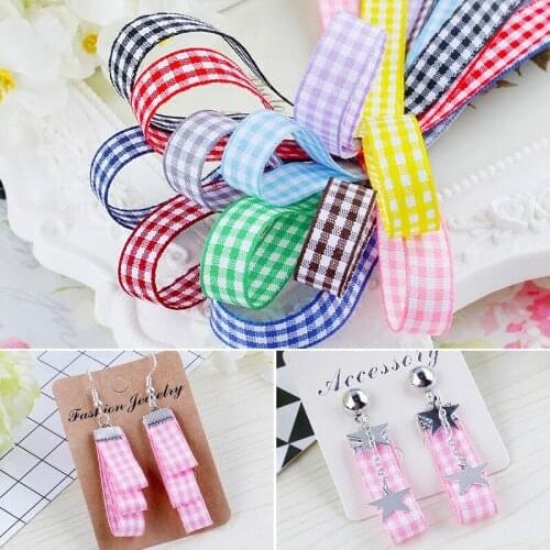 New 10mm (1 Meter) Scottish Plaid Grid Printed Ribbon for DIY Home Decoration Gift Wrapping Wedding Christmas Decor Accessories