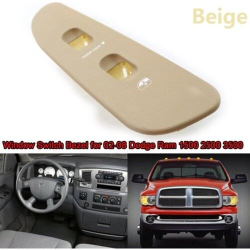 Window Switch Bezel for Dodge Ram - Replaces 5HZ72XDVAC 5HZ72XDVAB Passenger Side Front Right Door Armrest Panel Beige
