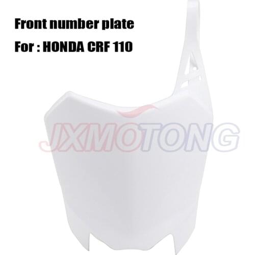 Front Number Plate For Honda CRF110F 2013 2014 2015 2016 2017 CRF125F 2014 2015 2016 2017 Pit Dirt Trail Bike Motorcycle