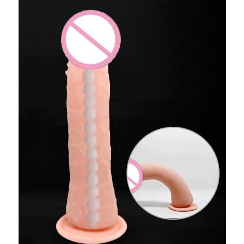 Skin Touch Realistic Dildo Bendable Keel Real Penis Dong with Strong Suction Cup for Women G Spot Stimulation Adult Sex Toys