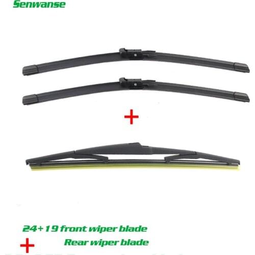 Senwanse Front and rear Wiper Blades For Renault Koleos 2008-2015 Windshield windscreen wiper 24"+19"+16"
