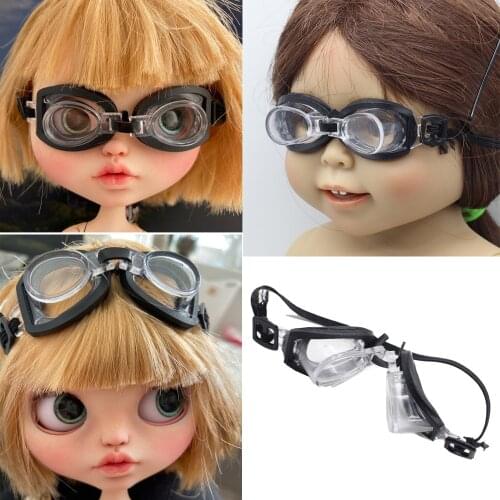 Stylish Miniature Swimming Swimmer Plastic Goggles For 1/6 BJD Blythes Doll As Fit 18inch Girls Doll Accessories Toy