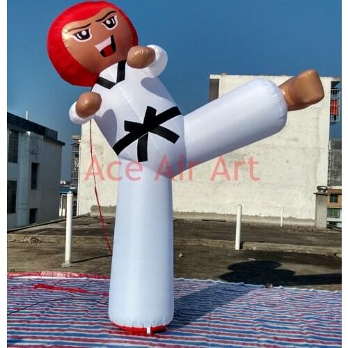 Supper Kicking Boy Out Inflatable Taekwondo Doll /Inflatable Karate Figure For Advertising,Promotion