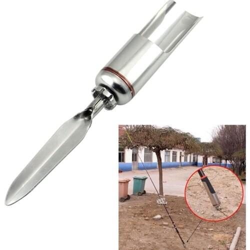 Fishing Rods Bracket Support Pole Inserted Stand Stainless Tools Tackle Ground Fishing Bracket Holder Steel 1pc R8V6