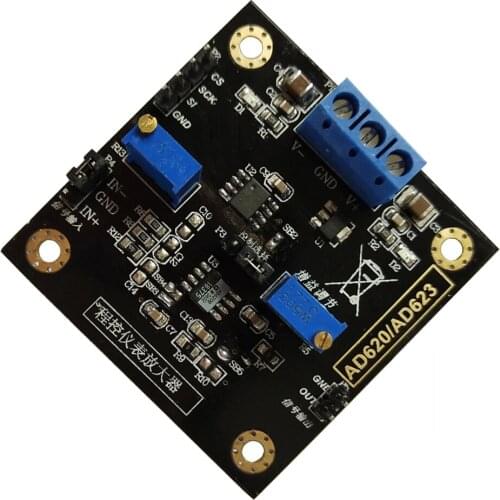 Instrumentation Amplifier AD620 Voltage Amplifier CNC MCP41010 Gain Adjustment Differential Signal Module