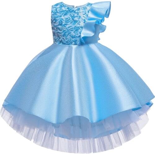 Gorgeous Flower Girl Dress White Lace Applique Beadwork 3-10 Years Elegant birthday party Girls Pageant Holy Communion Dresses