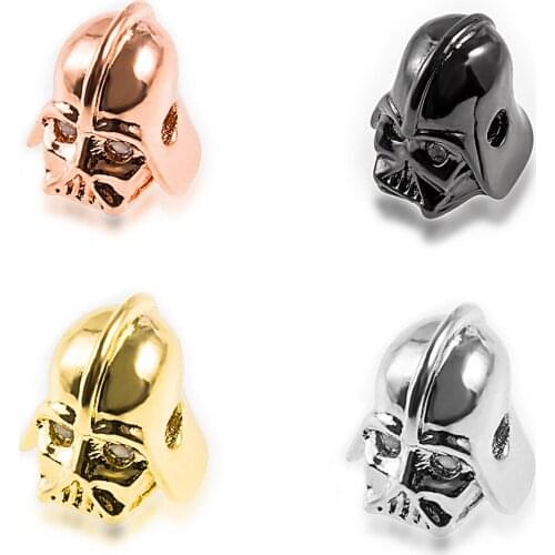 10×14.4mmNew Arrivals Micro Pave Zircon Warrior Helmet Copper Accessories DIY Fashion Jewelry Bracelet Necklace Accessories Whol