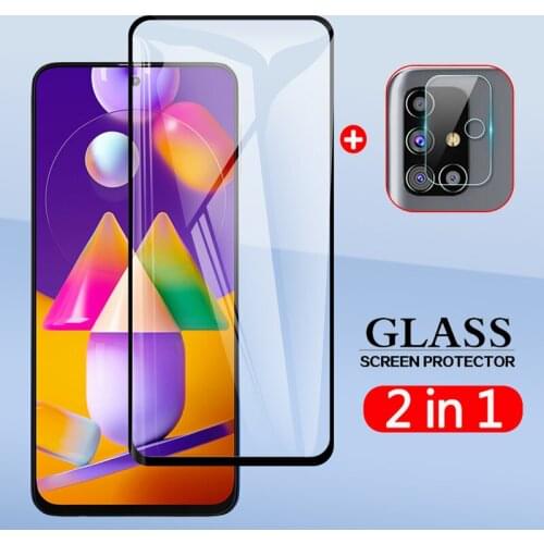 2 In 1 Back Camera Lens Film & Screen Protector Protective Tempered Glass For Samsung Galaxy M31s 6.5"