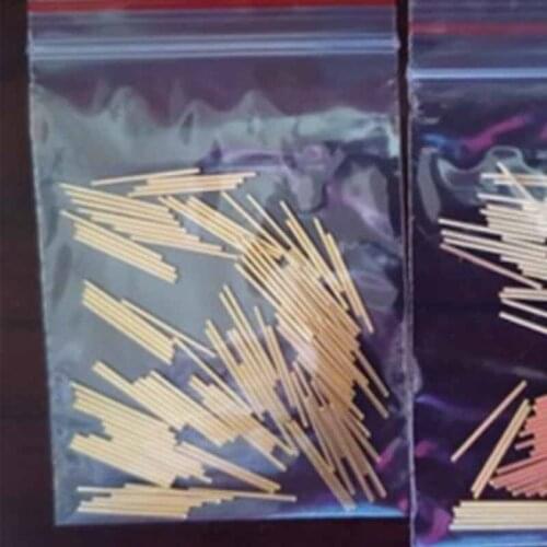 34pcs D0.6mm*12mm module power pin round straight needle gold-plating