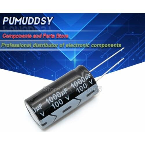 5PCS Higt quality 100V1000UF 18*35mm 1000UF 100V 18*35 Electrolytic capacitor